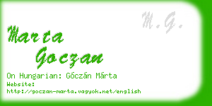 marta goczan business card