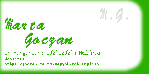 marta goczan business card